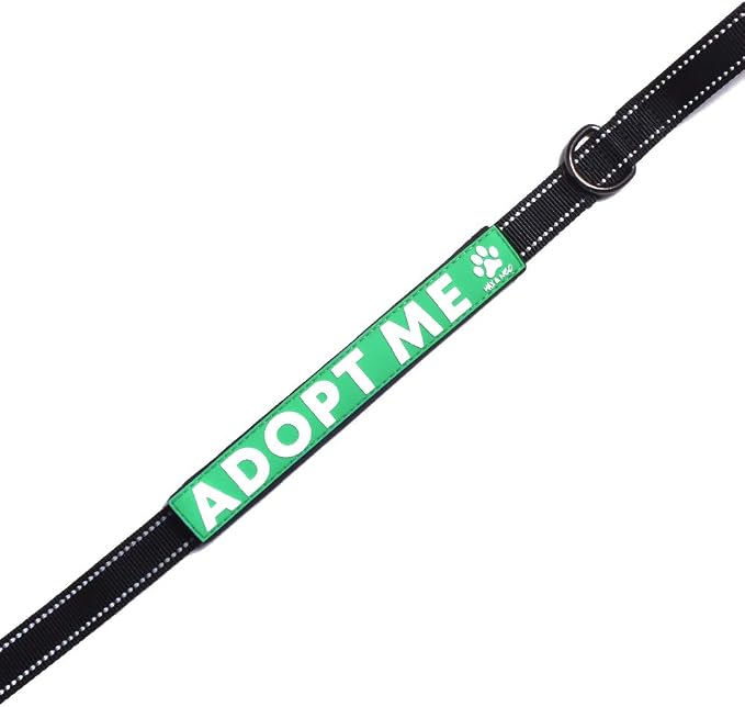 Max and Neo Leash Sleeves Adopt ME - We Donate 1 for 1 to Dog Rescues for Every Product Sold (Green/Double)