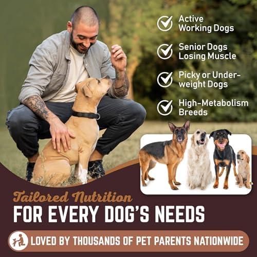 All American Canine Dog Weight Gainer Powder, High Calorie, 60 Servings