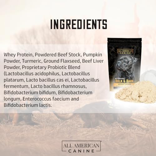 All American Canine Dog Weight Gainer + Digestive Aid, 60 Servings