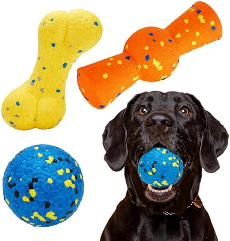 Kimee Dog Tennis Ball & Stick Chew Toys, 3-Pack