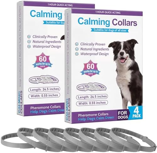 8 Pcs Calming Collar for Dogs with Natural Pheromone, 8-Pack, Small