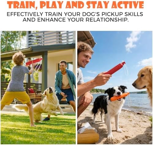 BINGPET Dog Float Bumper Toy,10.8 Inch Large Training Dummy Retrieving Bumpers Summer Pool Toy Tug Game for Large XL Dogs Retriever(Orange)