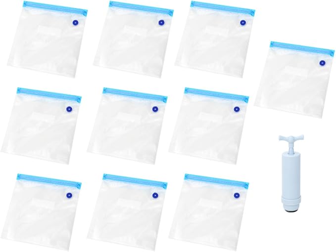 Happyyami 1set Multifunctional Vacuum Compression Food Storage Bags for Pet Food Preservation Hand Pump Puncture and Tear Resistant Airtight Seal to Keep Fresh