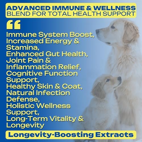 Turkey Tail Mushroom for Dogs Lumps and Bumps - Mushroom Immune Support for Dogs- Mushroom Blend with Shiitake, Lion's Mane, Maitake, Reishi, Cordyceps, Chaga-120 Soft Chews