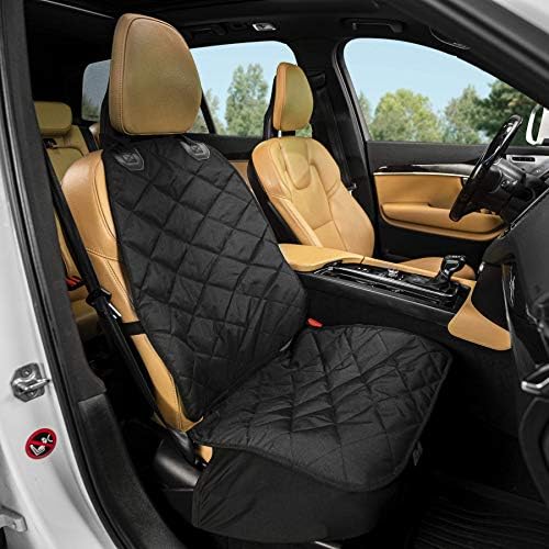 Plush Paws Premium Bucket Car Seat Protector - Black, Front Seat