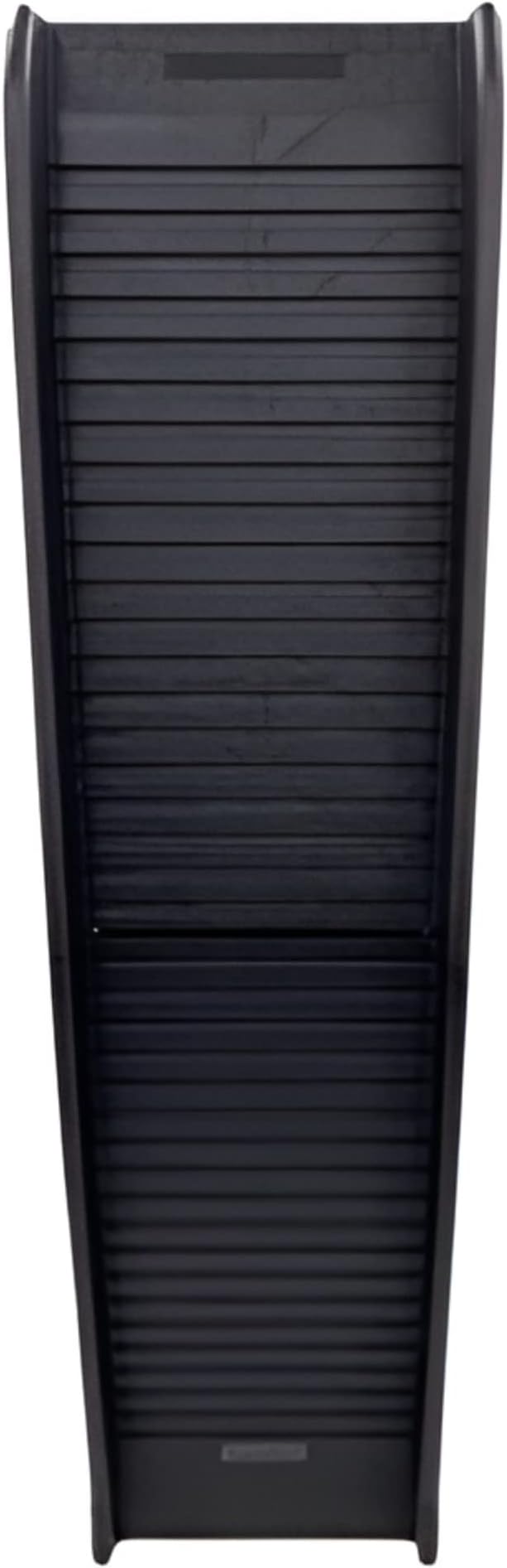 HugglePets Dog Pet Ramp - Plastic Folding Bi Lightweight Strong Car/Van Travel (Black With No Matting)
