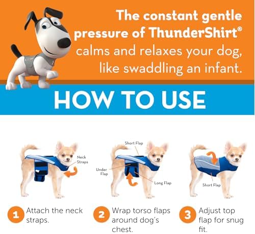 ThunderShirt Breeze for Dogs Calming Anxiety Vest, X-Small, X-Small, Blue