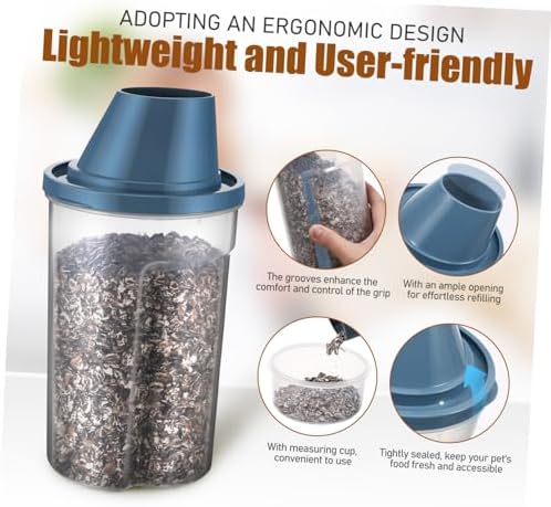 BESPORTBLE 2pcs Grain Storage Barrel for Cat Food Storage Container Airtight Pet Food Bins