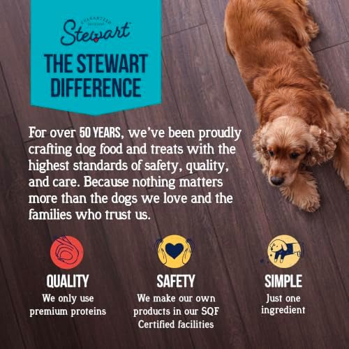 Stewart Freeze Dried Dog Treats, Three Flavor Variety Pack, 9 oz Tub