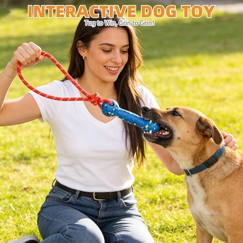 KOOLTAIL Floating Dog Pool Toy Bumpers with Rope, 2-Pack, Yellow & Blue