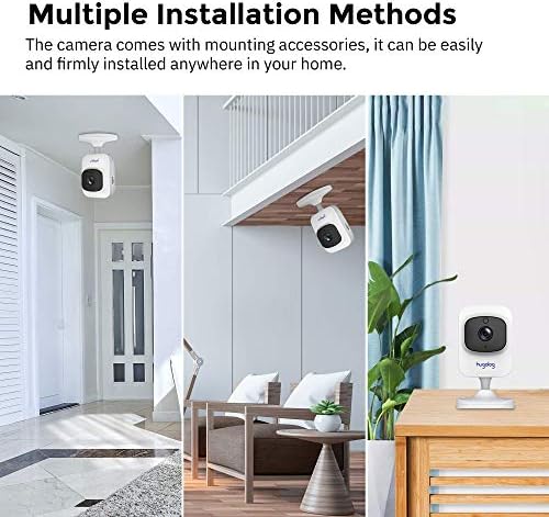 Hugolog Security Cameras for Home Security, WiFi Camera 1080P, Indoor Cameras with Motion Detection, Compatible with Alexa,2-Way Audio, USA Cloud Storage & SD Slot