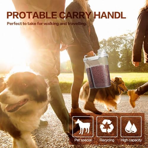 TIOVERY Dog Food Storage Container, 7 Lbs, White