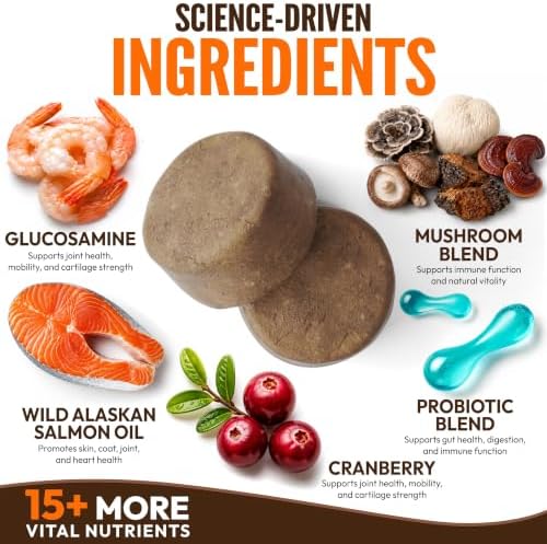 Turkey Tail Mushroom for Dogs - 170 Chews - Lion's Mane, Shiitake & Reishi | Buddy Immune Support Guard - Mushroom Supplement for Dogs Lumps & Bumps - Glucosamine, Health Vitamins & Multivitamin