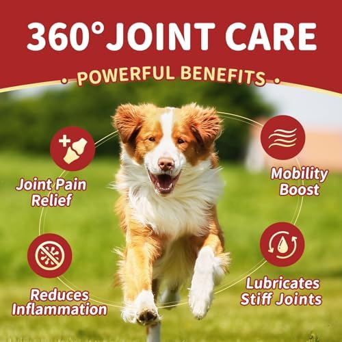 NATURE TARGET Glucosamine for Dogs, Joint Supplement for Dogs with Chondroitin, Dog Allergy Relief Freeze Dried Chews, 120 Chews