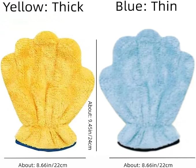 Microfiber Pet Drying Glove, 2-Pack, Blue