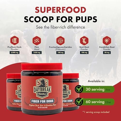Daybreak Nutrition Fiber for Dogs Psyllium Husk Powder