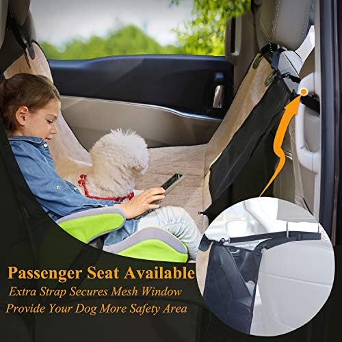 VIVAGLORY Dog Seat Cover Hammock - Heather Khaki, Large