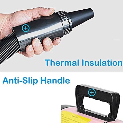 Pet Grooming Hair Dryer Pet Blaster 2200W Stepless Speed Gear Control Low Noise Dogs Hairdryer Adjustable Temperature Heater Dryer Blaster Has 4 Nozzle Options (Color : Pink)