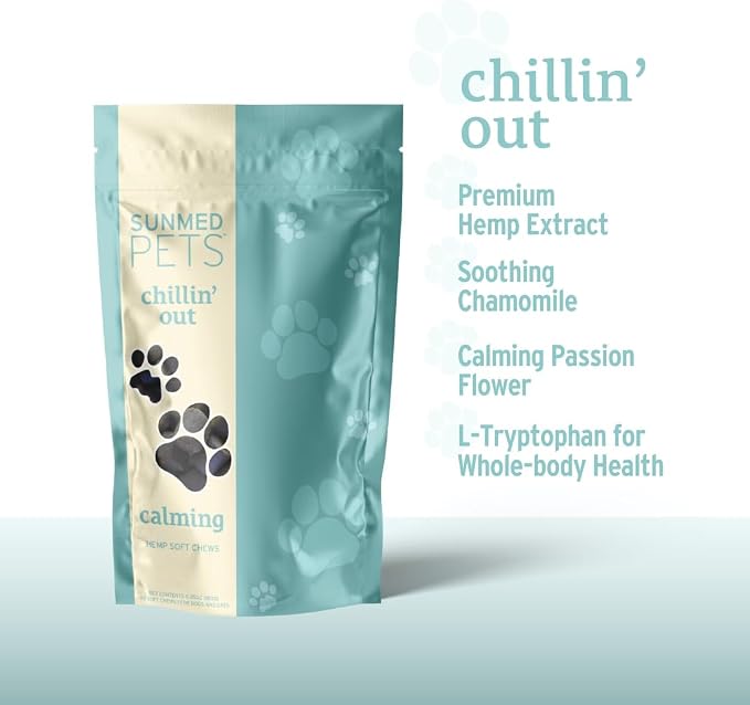 Hemp Calming Chews for Dogs By Sunmed, 40-Pack, Small