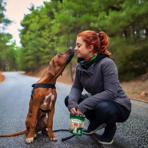 Bonies Natural Hip & Joint Formula Small-Sized Single Bone, Glucosamine & Omega Fatty Acids, Fresh Breath, Clean Teeth, Low Calories, Chicken Flavor, 45 Bones