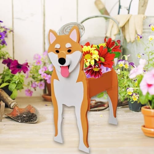 Shiba Inu Dog Planter Pots, Animal Shaped Flower Pot