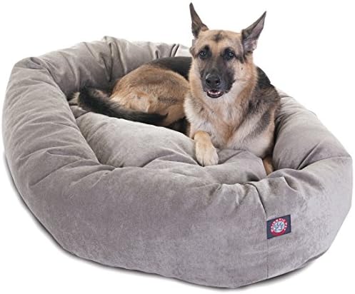 Majestic Pet Micro Velvet Dog Bed, 52 Inch X-Large, Round Washable, Vintage