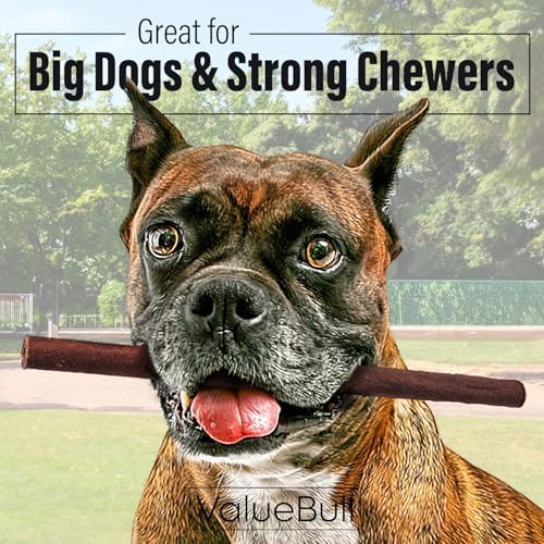 ValueBull Beef Collagen Sticks for Dogs, 12 Inch Thick Chew, 200 Count