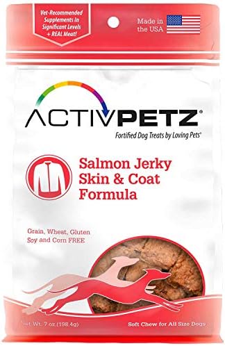 Loving Pets Activpetz Salmon Jerky Skin & Coat Formula Dog Treat, 7 Oz