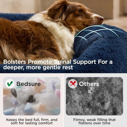 Bedsure SupportMax™ Calming Dog Bed Medium Size Dog Washable Pet Bed,30in