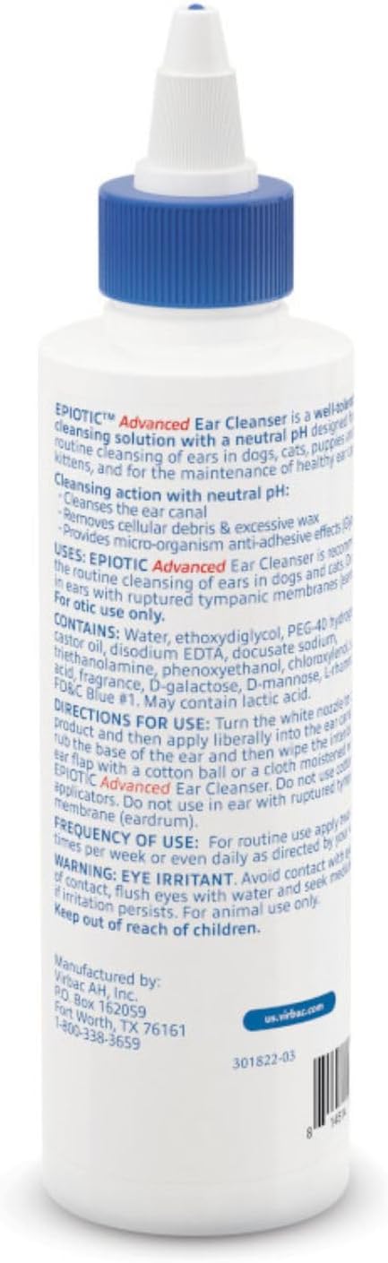 Virbac EPIOTIC Advanced Ear Cleanser, 8 oz