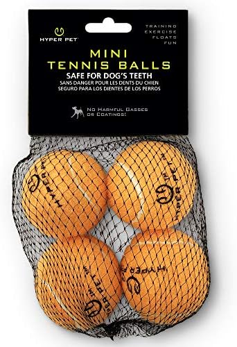 Hyper Pet MINI Tennis Balls for Dogs Safe Dog Toys & Tennis Balls for Exercise, Training, Hyper Pet K9 Kannon Dog Ball Launcher) Bright Colored Interactive Orange Pack of 4 | Safe playthings for exercise and training, works with the K9 Kannon launcher,...