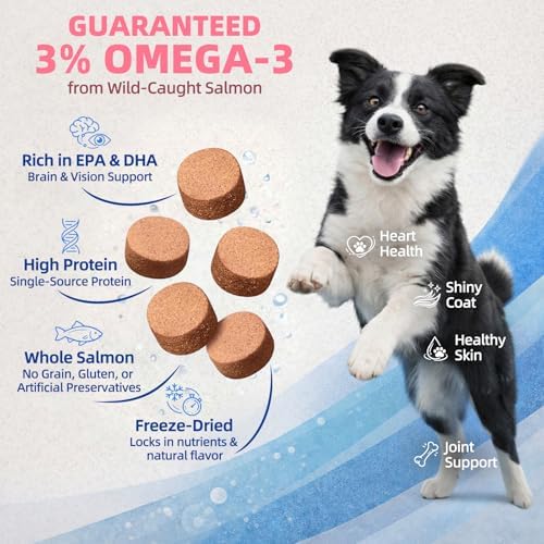 MAJOR PETS Freeze Dried Wild Caught Alaskan Salmon Dog Treats, 10 oz