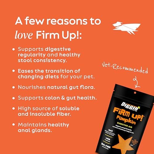 Diggin' Your Dog Firm Up! Pumpkin Fiber Digestive Supplement for Dogs, 8 oz