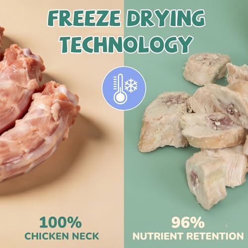PAWUP Freeze Dried Chicken Necks Dog Treats，4.2 oz