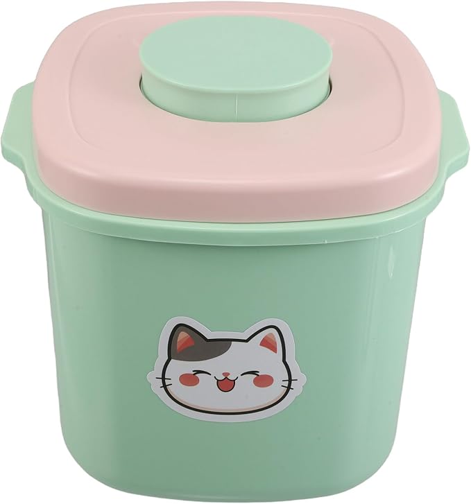 VOSAREA Pet Food Airtight Storage Container with Lid 3l Plastic Vacuum Seal Dog and Cat Food Storage Bin for Indoor Outdoor Use