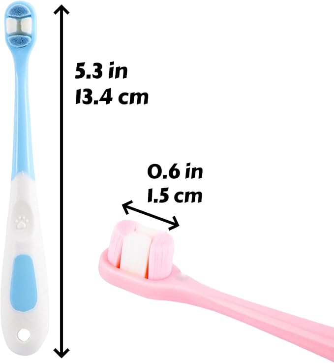 Dog Toothbrush, 4 PCS, Ultra Soft, for Pet, Puppy, Kitten | Cat Toothbrush, Tinny Teeth Brush
