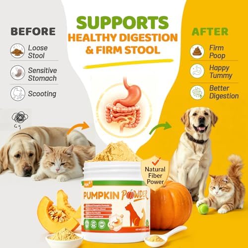 Pumpkin Powder for Dogs - Fiber Supplements Pumpkin Puree for Dogs