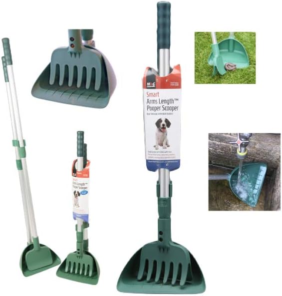 MDC Arms Length Pooper Scooper, Ideal for use on Grass or Paths for All Animal Waste Collection