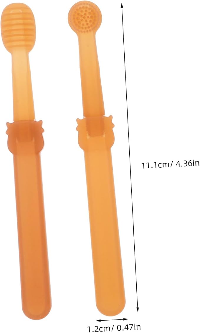Toyvian Cat and Dog Toothbrush Set Dual Head Silicone Pet Toothbrush for Gentle Cleaning Soft Bristles for Cats and Small Dogs Portable Pet Oral Care Tool