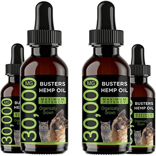Buster's Hemp Oil for Dogs & Cats, Joint & Calming, Coat, 4-Pack
