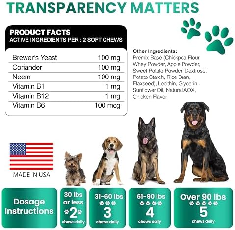 Flea and Tick Prevention for Dogs Chewables, Oral Flea and Tick Control