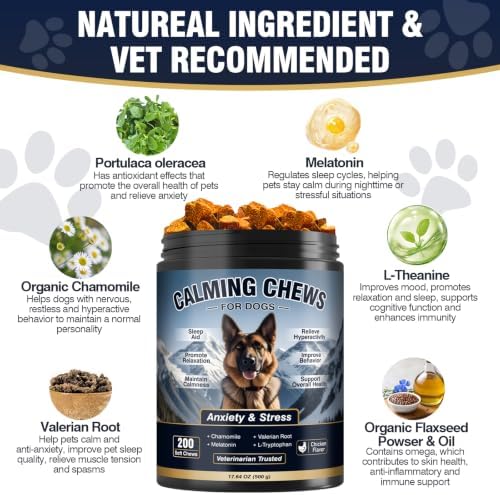 Calming Chews for Dogs 200ct, Melatonin, Chicken, 200-Pack, 200ct