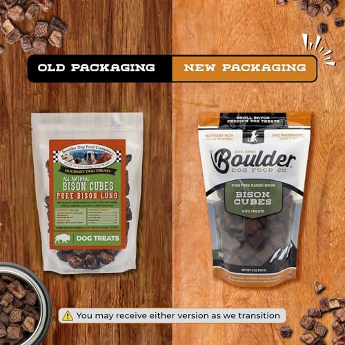 Bison Dog Treats Single Ingredient Healthy Dog Treats - All Natural, Vet Approved, Grain Free, Nutritious Made in USA (Bison Lung, 5oz)
