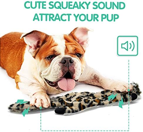 SHARLOVY Dog Squeaky Toys No Stuffing, 3 Pack Crinkle Dog Toys for Small | for Small Breeds or Puppy, Durable Chew Plush Cute Animals Natural for Teething Pet for Boredom