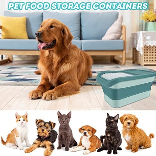 Pet Food Storage Containers, 13lb, Green