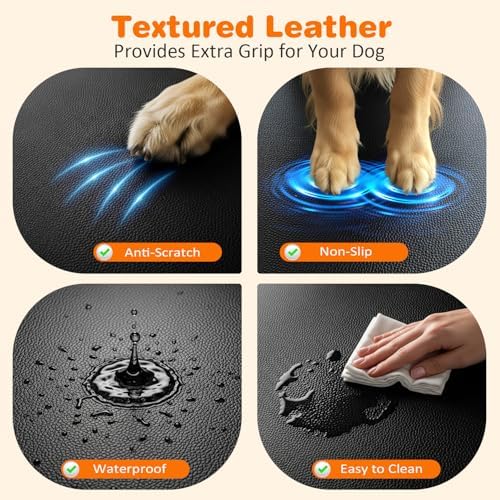 URPOWER PU Leather Hard Bottom Dog Seat Cover - Extended Cab Trucks