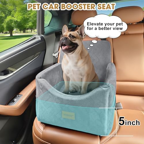JOEJOY Dog Car Seat, Small/Medium Under 35 lbs, Memory Foam Booster, LG