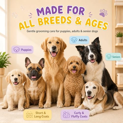 Oatmeal Dog Shampoo and Conditioner for Sensitive Skin with Aloe 32 fl oz | 5 in 1 Puppy Shampoo for Itchy, Sensitive Skin | Cleans, Conditions, Deodorizes & Moisturizes For All Breeds | ALFIE'S CHOICE