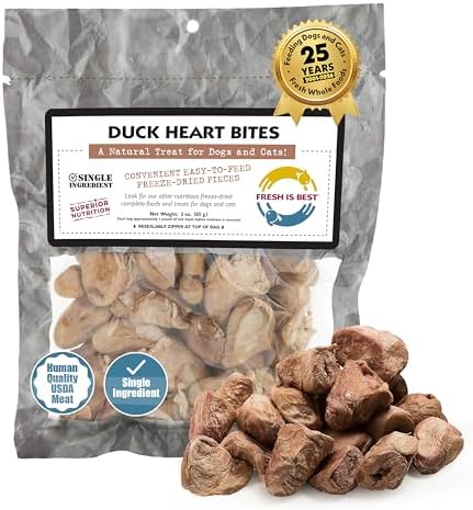 Fresh Is Best Duck Heart Freeze Dried Dog Treats – High-Protein Bites