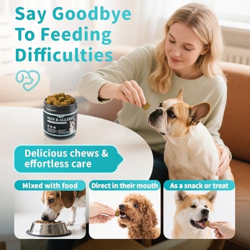 Dog Allergy Relief Soft Chews - Skin & Gut Health, Chicken, 90 Ct